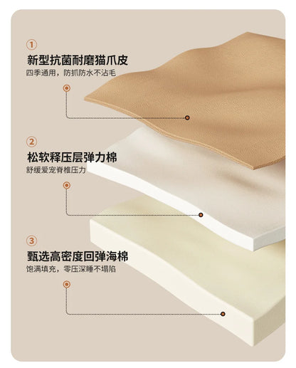 The kennel can be disassembled and washed, the pet sofa is universal cat kennel dog bed for all seasons