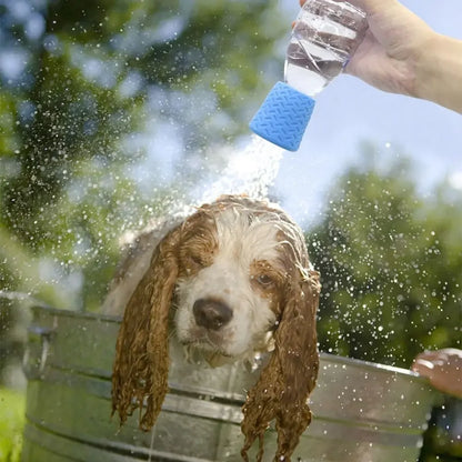 Pet Shower Silicone Portable Pet Shower Head Outdoor Cat and Dog Shower Cleaning Supplies Portable Universal Water Bottle