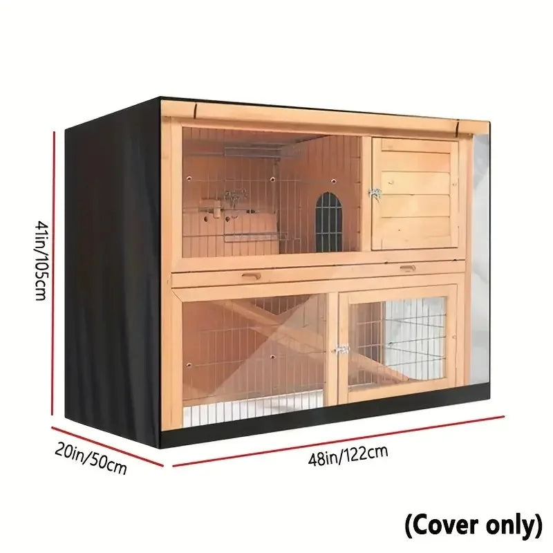 Heavy-Duty Rabbit Cover,Durable Oxford Fabric Rabbit Cover -All-Season Effective Protection,Scratch-Resistant Pet Cage Protector