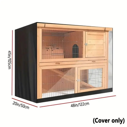 Heavy-Duty Rabbit Cover,Durable Oxford Fabric Rabbit Cover -All-Season Effective Protection,Scratch-Resistant Pet Cage Protector
