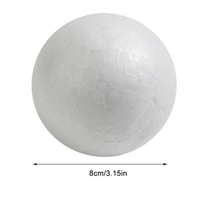 6-12cm White Polystyrene Foam Balls for DIY Crafts and Wedding Decor | LEENKEA