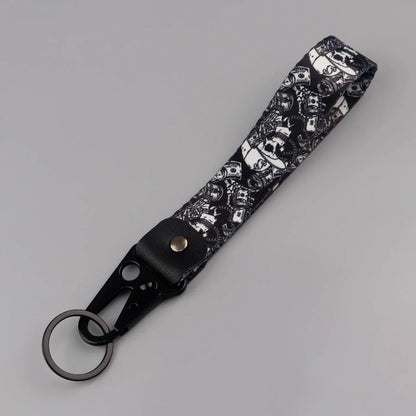 Skeleton Car Keychain | Scary Key Ring Jewelry for Men Women Motorcycle Lanyard Halloween Gift