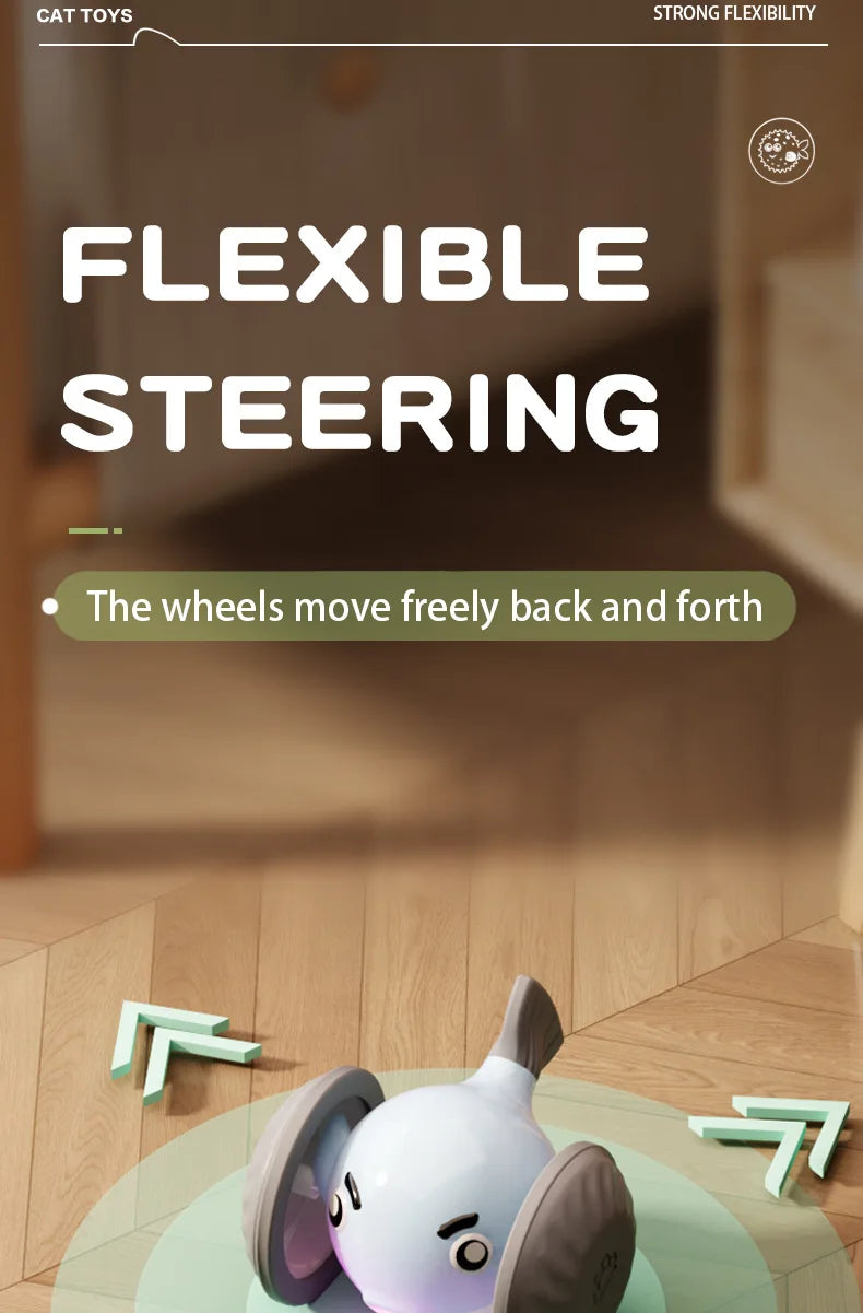 New pet self entertainment toy car, cat teasing tool, electric flying fish, intelligent running car, cat toy