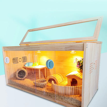 Chick Brooder Box House Clear Small Animals Habitat Pet Habitat for Quail Coop Poultry Breeding Box Animal Playpen Supplies