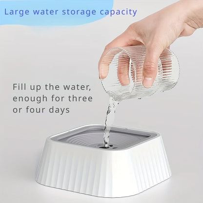 Pet Floating Water Bowl Splash-proof Food-grade PP Material Large Capacity Water Storage Neck-protecting  Floa Plastic Dog Bowl