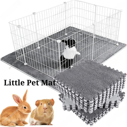 12Pcs 11.8"x 11.8" Guinea Pig Cage Mat Washable Reusable Little Pet Bedding Cage Liner Soft Warm Rabbit Mat Do Not Machine Wash