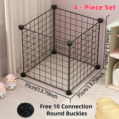 DIY Pet Fence Panels Simple Wire Mesh Panels for Rabbit Cat and Dog Cages Stackable Assembleable Fences Multi Functional Cages