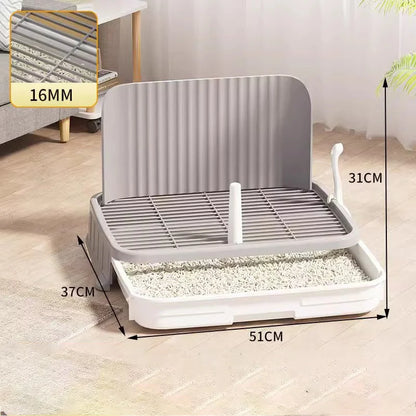 Pet-specific Training Toilet Indoor Pet Cleaning Products Anti-stepping Plastic Dog Pee Pad Holder Removable Net Reusable Tray