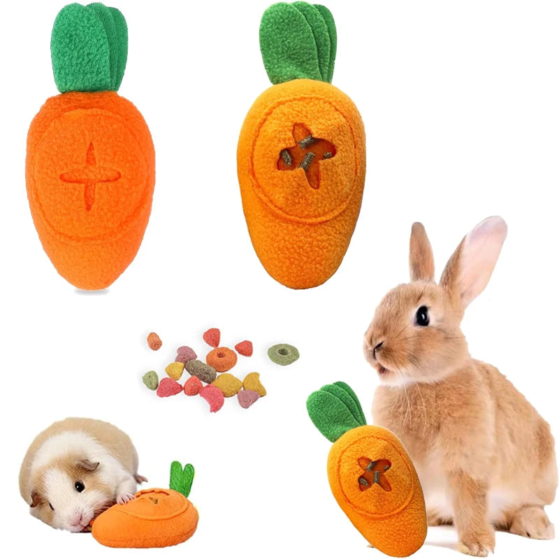Rabbit Foraging Toy Washable Puzzle Feed Game Rabbit Toy Small Animals Guinea Pig Bunny Hiding Food Toys