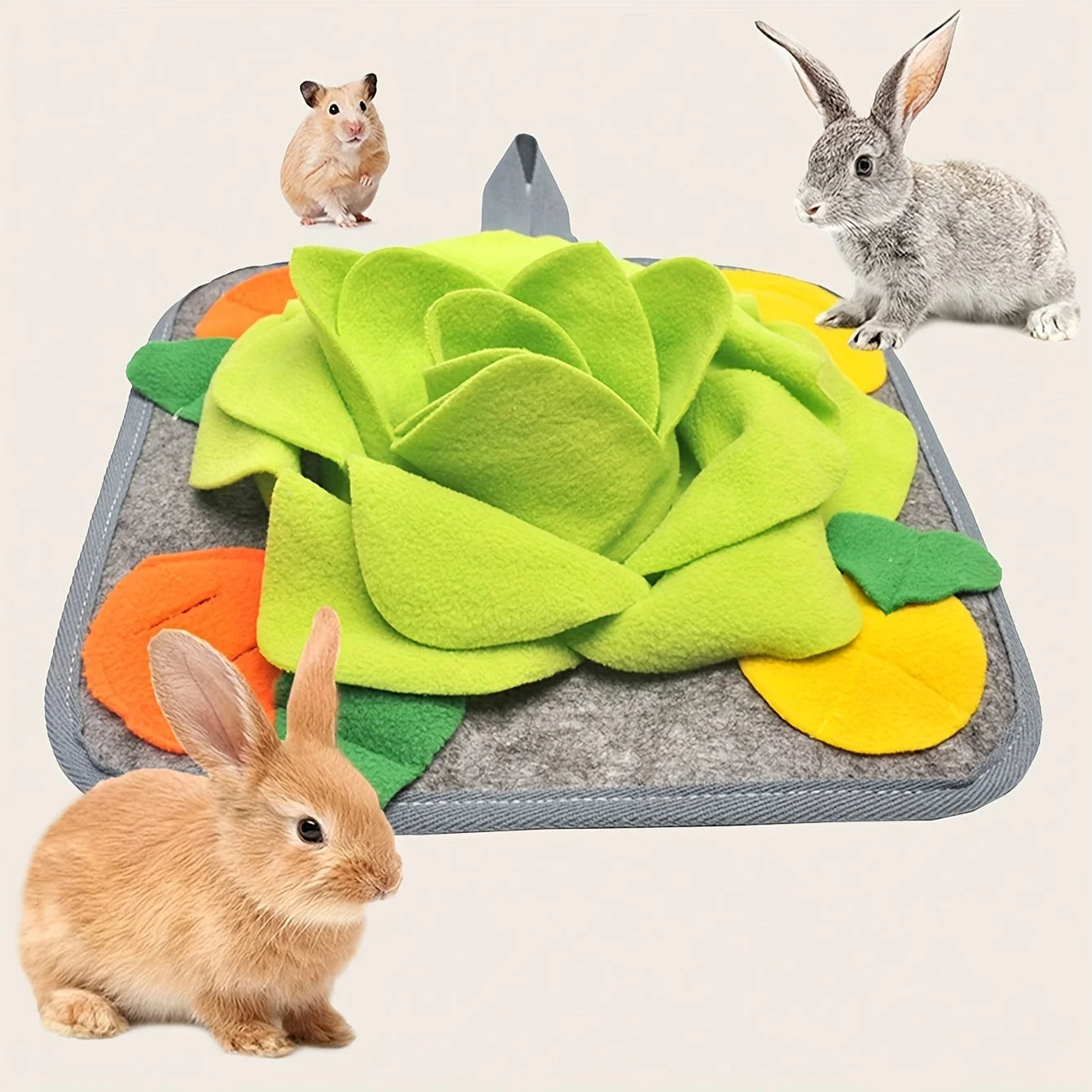 Rabbit Snuffle Mat, Small Pet Slow Feeder Training Mat, Educational and Fun Foraging Mat, Random Style and Color Shipped
