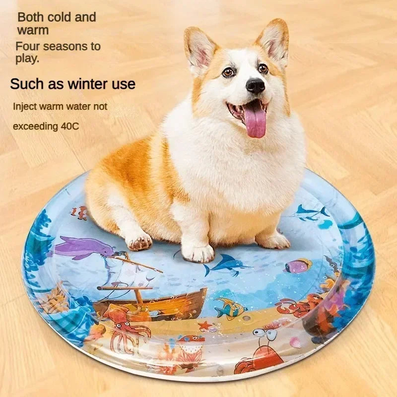 100x100cm Pet Water Bed Pat Mat Injectable Cooling Pad Summer Cooling Scratch Resistant Universal for Cats Dogs Pet Supplies