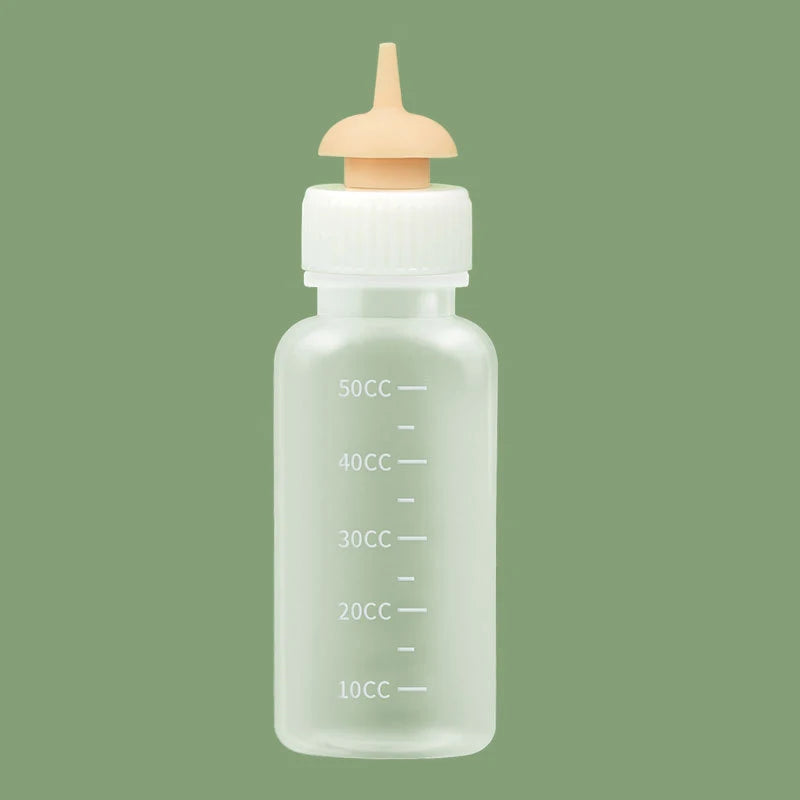 Pet Kitten Feeding Bottle Nipple Feeder Can Squeeze Liquid Milk Nursing Bottle For Newborn Dogs Puppies Rabbits Hamster Cat[Q]Q@