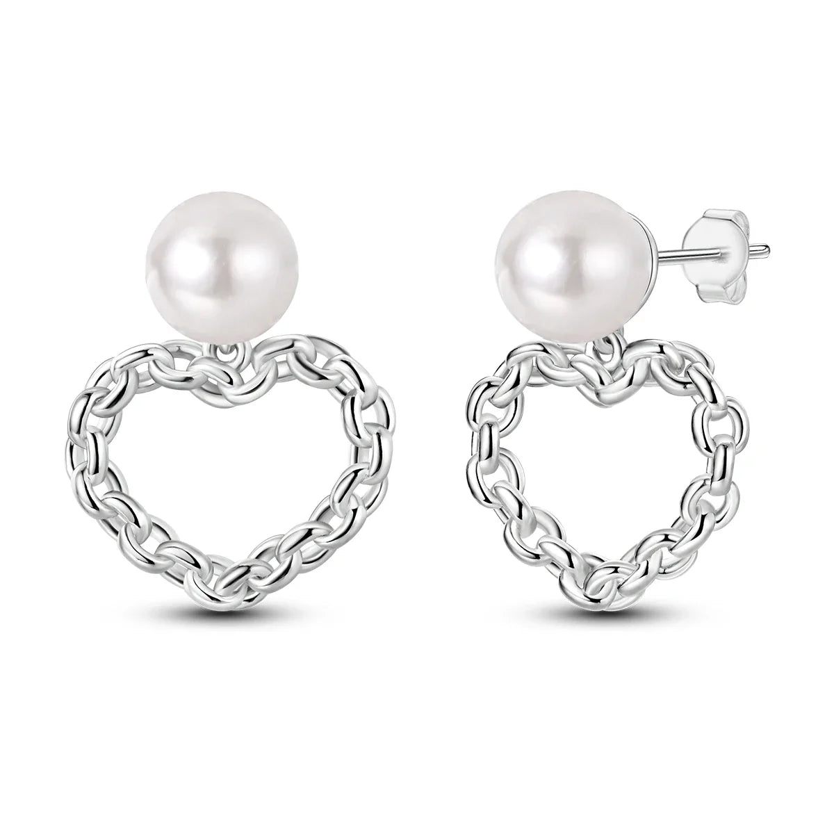 925 Sterling Silver Hoop Earrings with Zircon | Classic U-Shaped Women Jewelry