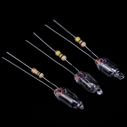 20PCS Neon Indicator Lamps With Resistors for 220V AC Mains | Red Glow Lamp
