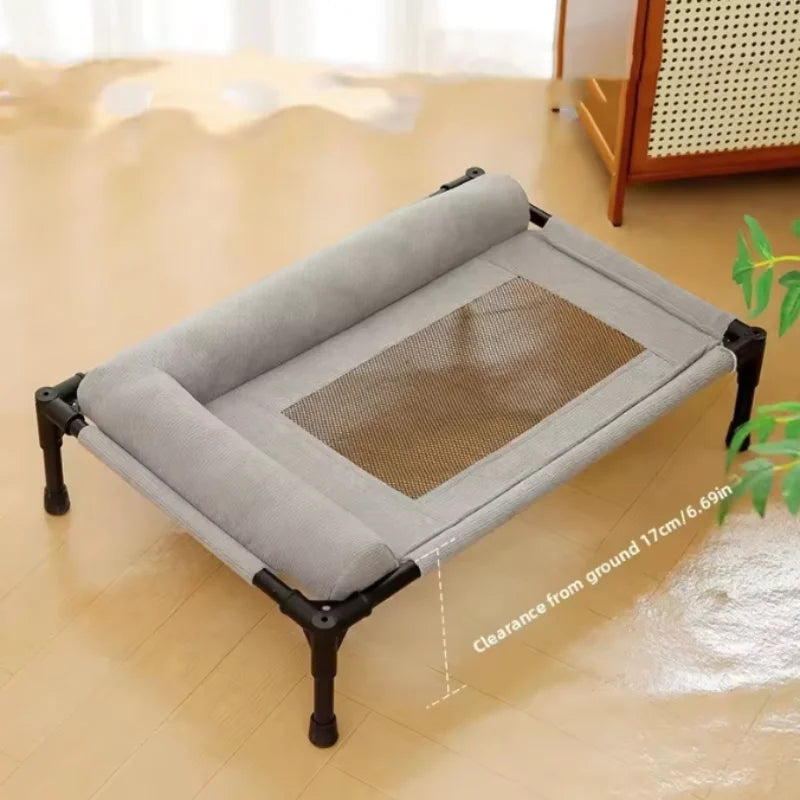 Medium Large Pet Bed Breathable Raised Mesh Sofa for Cats And Dogs with Removable Washable Pillow Moisture-Proof Off-the-Ground