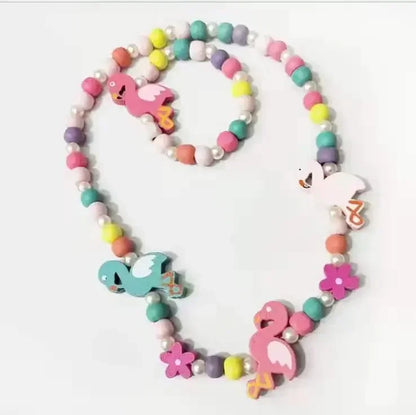 Girl Beads Toys Necklace and Bracelet Set for Girls | Unicorn Princess Jewelry Gift