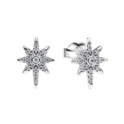 925 Silver Stud Earrings | Butterfly Snowflake Heart Moon Jewelry Gift