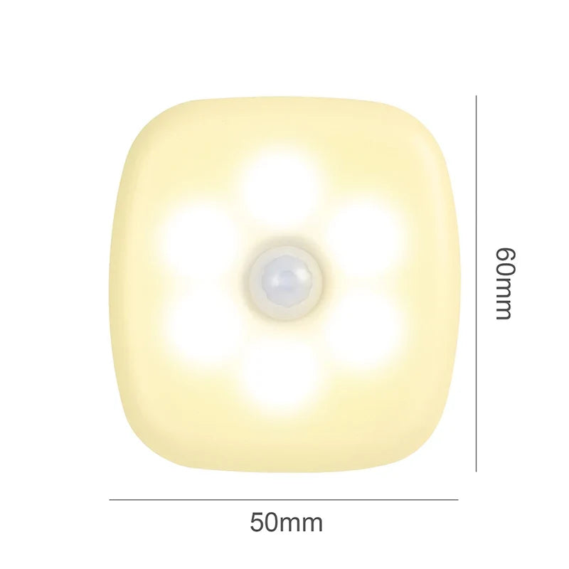 LED Night Light Plug-In with Motion Sensor | Small Wireless Night Lamp for Room Corridor Closet
