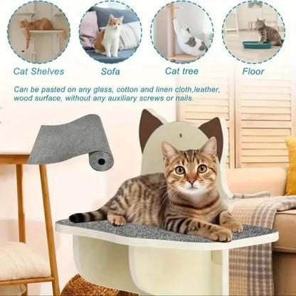 40x300cm Cat Scratcher Sofa Protector Cats Scratcher Pad Board Protection Trimmable Self-adhesive Carpet DIY Cat Scratch Mat