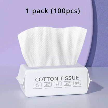 Disposable Face Towel | Soft Cotton Dry Rags for Washing and Drying Face