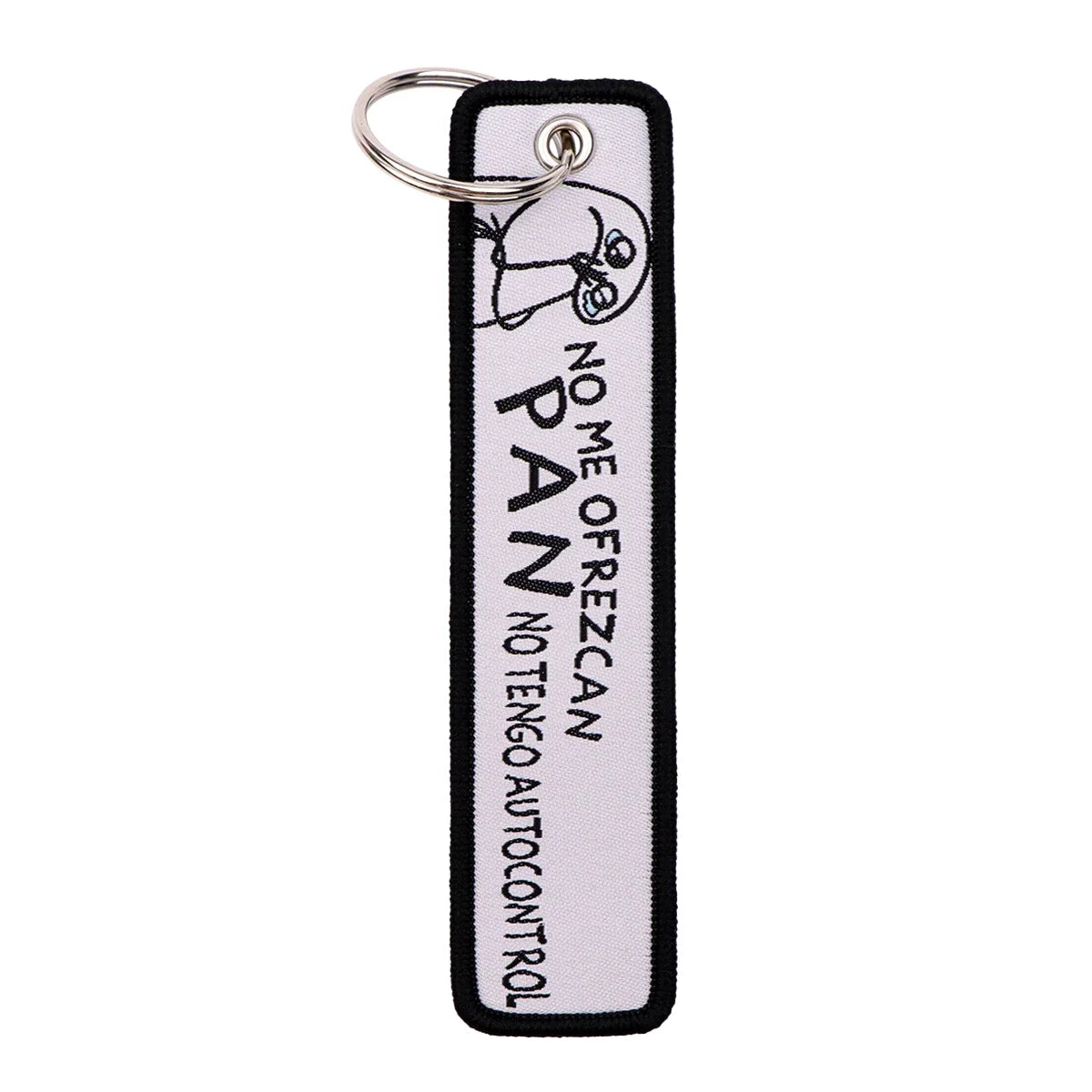 Spanish Quotes Embroidery Key Tag | Motorcycle Keychain for Men