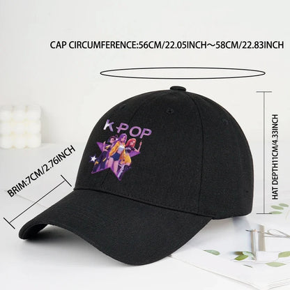 K-POP Cartoon Girl Group Baseball Cap | Unisex Retro Adjustable Dad Hat