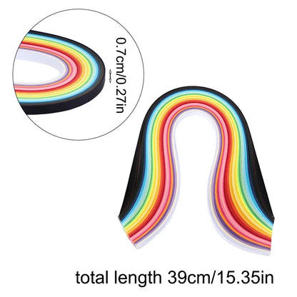 260pcs Rainbow Paper Quilling Strips Set | Paper Craft DIY Kit for Handmade Gifts