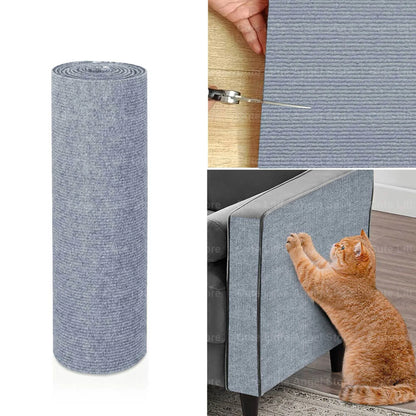 40x300cm Cat Scratcher Sofa Protector Cats Scratcher Pad Board Protection Trimmable Self-adhesive Carpet DIY Cat Scratch Mat