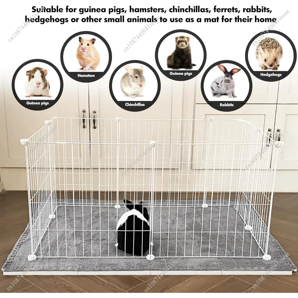 12Pcs 11.8"x 11.8" Guinea Pig Cage Mat Washable Reusable Little Pet Bedding Cage Liner Soft Warm Rabbit Mat Do Not Machine Wash