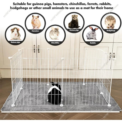12Pcs 11.8"x 11.8" Guinea Pig Cage Mat Washable Reusable Little Pet Bedding Cage Liner Soft Warm Rabbit Mat Do Not Machine Wash