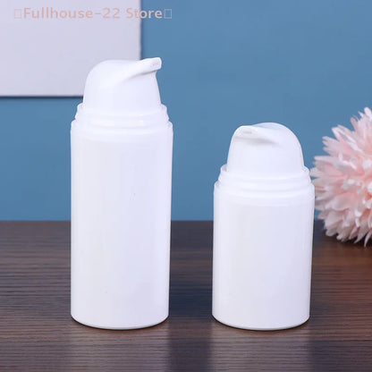 15ml 30ml 50ml Airless Pump Bottles | Refillable White Plastic Lotion Dispenser