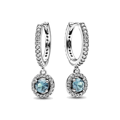 925 Sterling Silver Heart Shaped Zircon Earrings | Charming Girls Jewelry Gift