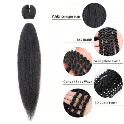 20 Inch Pre Stretched Braiding Hair | Yaki Straight Ombre EZ Braid for Black Women