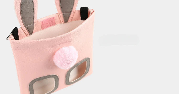 Rabbit Hay Feeder Bag - Adjustable Chew-Proof Foraging Pouch for Bunny/Chinchilla/Hamster Cages Hanging Hay Dispenser with Clips