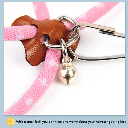 Small Animal Pet Leash Adjustable Soft Set Bird Mouse Hamster Ferret Pigskin Strap Bite Resistant Leash Guinea Pig Accessories