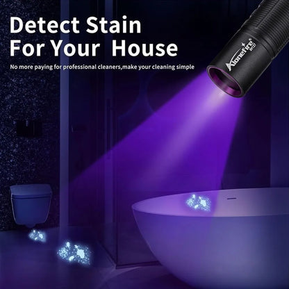 Mini 365nm/395nm Blacklight UV Flashlight | USB Rechargeable Pet Urine Detector