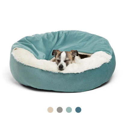 Benepaw Orthopedic Dog Bed With Hooded Blanket Winter Warm Waterproof Dirt Resistant Cat Puppy House Cuddler Machine Washable