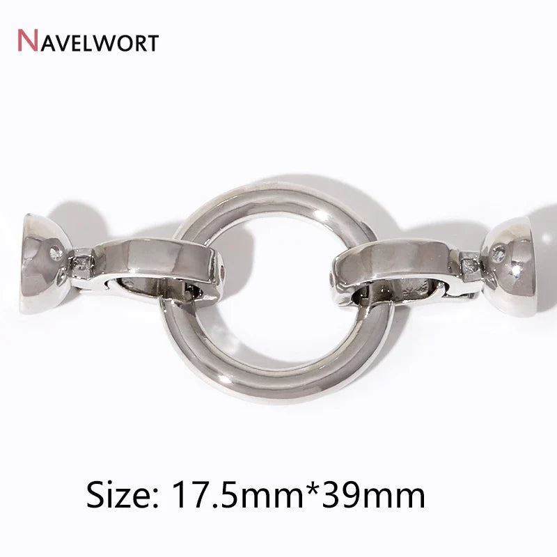 2/4/6Pcs Gold Color Round Jewelry Clasps | Locks For Bracelet Necklace Making Supplies