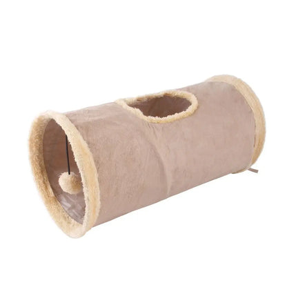 Collapsible Suede Fabric Puppy Kitten Rabbit Pet House Tunnel Holes Channel Tunnel Tube Cat Tunnel Pet Supplies Cat