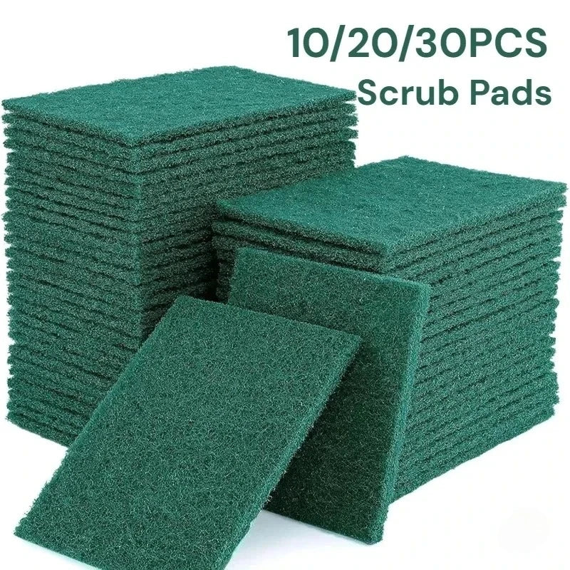 Grit-Free Scrub Pads, 10/30 Pcs - Scratch-Free for Non-Stick Pans, Multipurpose Reusable Kitchen Sponges for Dishes, Pots & Grea