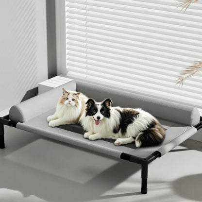 Medium Large Pet Bed Breathable Raised Mesh Sofa for Cats And Dogs with Removable Washable Pillow Moisture-Proof Off-the-Ground
