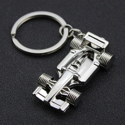 Mini Formula 1 Racing Car Keychain | Zinc Alloy Key Ring for Men