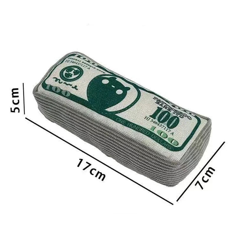 Dog Toy Money Shape Bite Resistant Indestructible Squeaky Toy Sound Interactive Self-Play for Dog Puppy Cat Pet Training Supplie