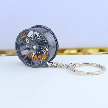 3D Car Tire Brake Disc Keychain | Fidget Toy Key Ring