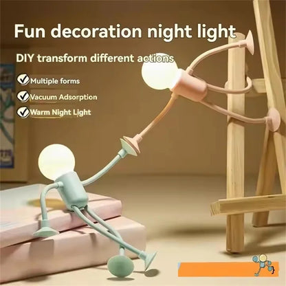 Poseable Athlete Night Light | Funny Bendable Sportsman LED Desk Lamp