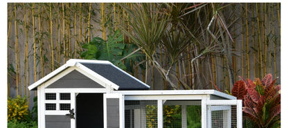 Rabbit Cage Anti Spray Urine Deluxe Double Drawer Rabbit Hutch Solid Wood Pigeon Coop Chicken Cage Bottom Mesh Outdoor