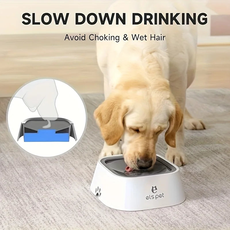 Pet Floating Water Bowl Splash-proof Food-grade PP Material Large Capacity Water Storage Neck-protecting  Floa Plastic Dog Bowl