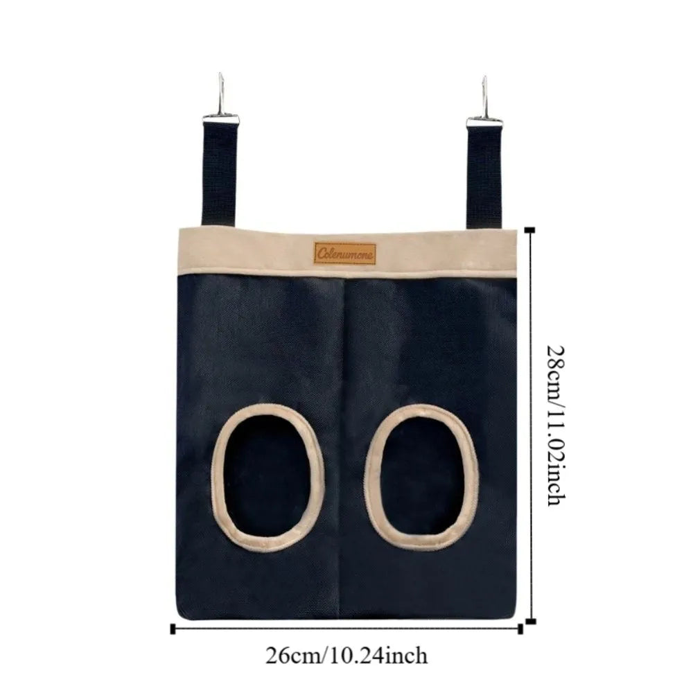 Practical Hanging Rabbit Feed Bag Canvas Eco-Friendly Hay Bag Chew Proof Hay Pouch For Rabbit Dutch Pig