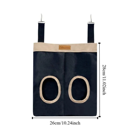 Practical Hanging Rabbit Feed Bag Canvas Eco-Friendly Hay Bag Chew Proof Hay Pouch For Rabbit Dutch Pig