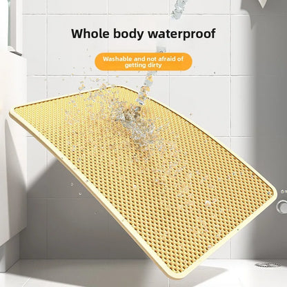 Cat Litter Mat, Double Layer Trapping Mat, Litter Box Filter Pad, Waterproof & Anti-Slip, Prevents Litter Tracking